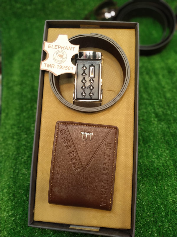 Men’s Premium Leather Wallet & Belt
